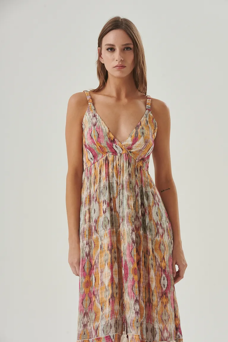 Vestido delfi con diseño de estampado de colores elegante y moderno de Sweet en Vestidos para argentina