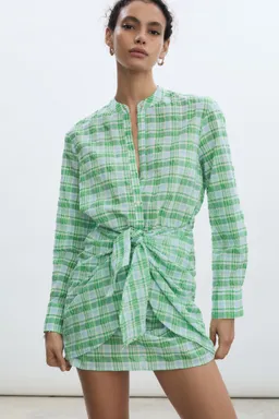 Vestido lazo cuadros de Mango en Vestidos para argentina