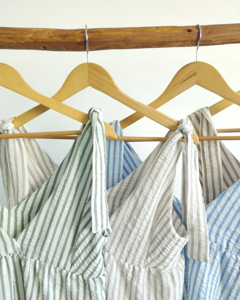 Top de lino rayado con lazo en la espalda para mujer de Lemmon en Tops para argentina