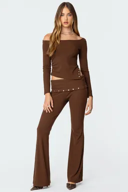 Top asimétrico tachas aries de Edikted en Tops para argentina
