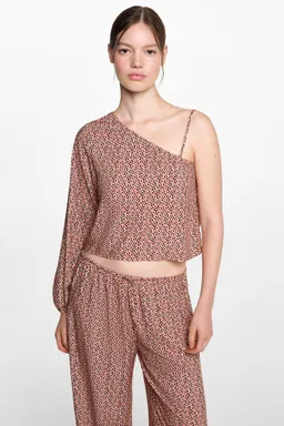Pantalón fluido estampado de Mango Teen en Pantalones para argentina