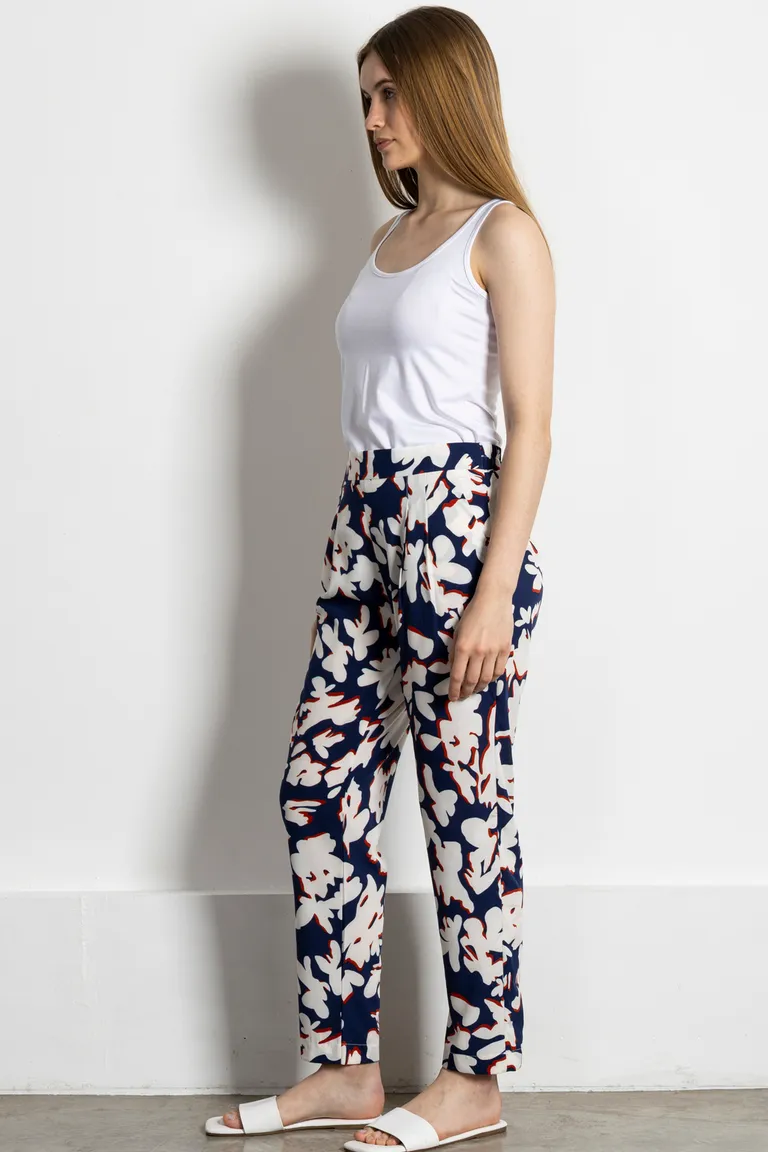 Pantalones estampados florales para mujer con corte recto y cintura elástica de Kill en Pantalones para argentina