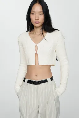 Cárdigan crop punto de Mango en Buzos y Sweaters para argentina