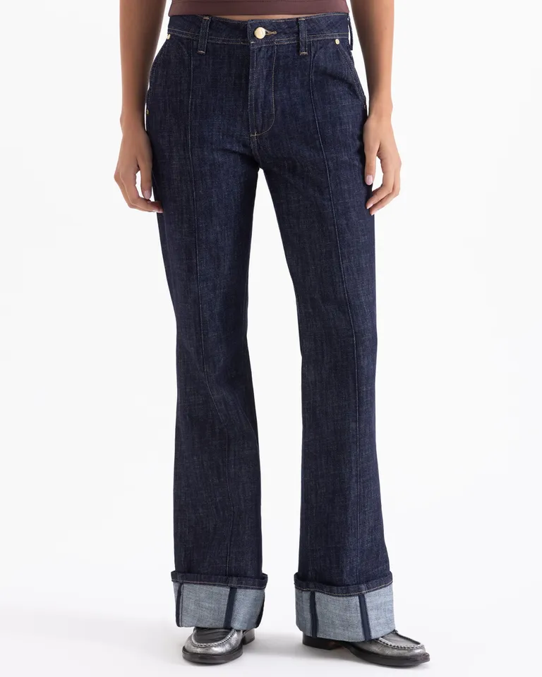 Pantalones vaqueros Luca de tiro medio con basta enrollada de Jazmin Chebar en Pantalones para argentina