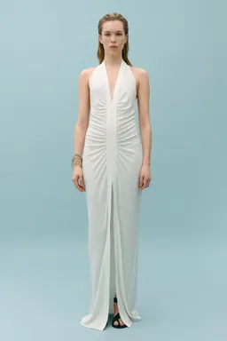 Vestido halter drapeado abertura de Mango en Vestidos para argentina