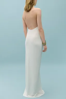 Vestido halter drapeado abertura de Mango en Vestidos para argentina