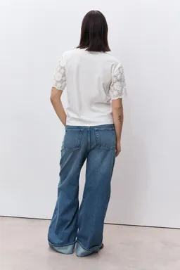 Remera algodón mangas crochet de Mango en Remeras para argentina