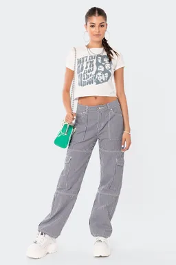 Pantalón cargo rayado de Edikted en Pantalones para argentina