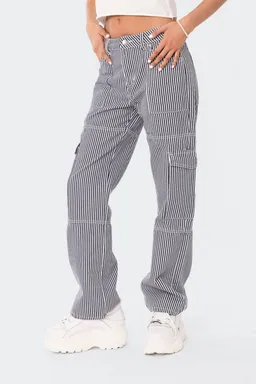 Pantalón cargo rayado de Edikted en Pantalones para argentina
