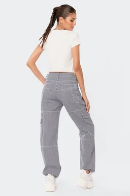 Pantalón cargo rayado de Edikted en Pantalones para argentina