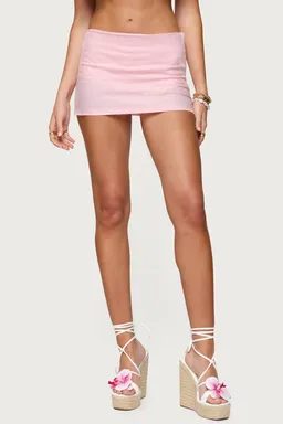 Mini falda pantalón avalai lino de Edikted en Shorts para argentina
