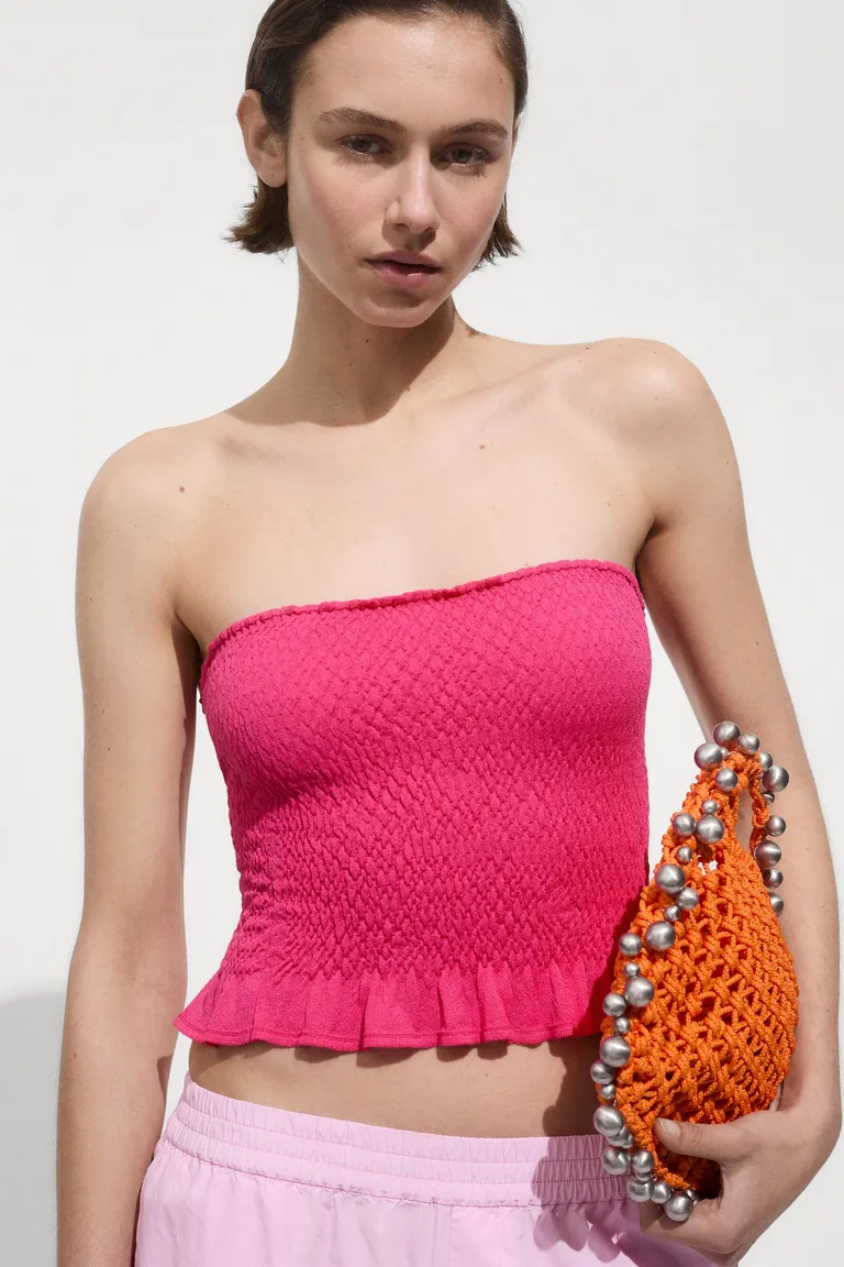 Top fruncido con volante de Mango en Tops para argentina