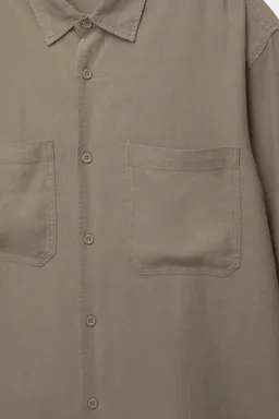 Camisa lino manga larga de Pull&Bear en Camisas para argentina