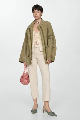 Jeans slouchy con cinturón de Mango en Pantalones para argentina