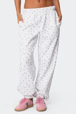 Pantalón jogger estampado bouquet de Edikted en Pantalones para argentina