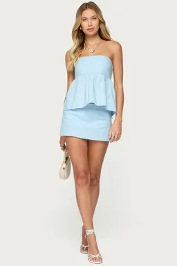 Mini falda pantalón avalai lino de Edikted en Shorts para argentina