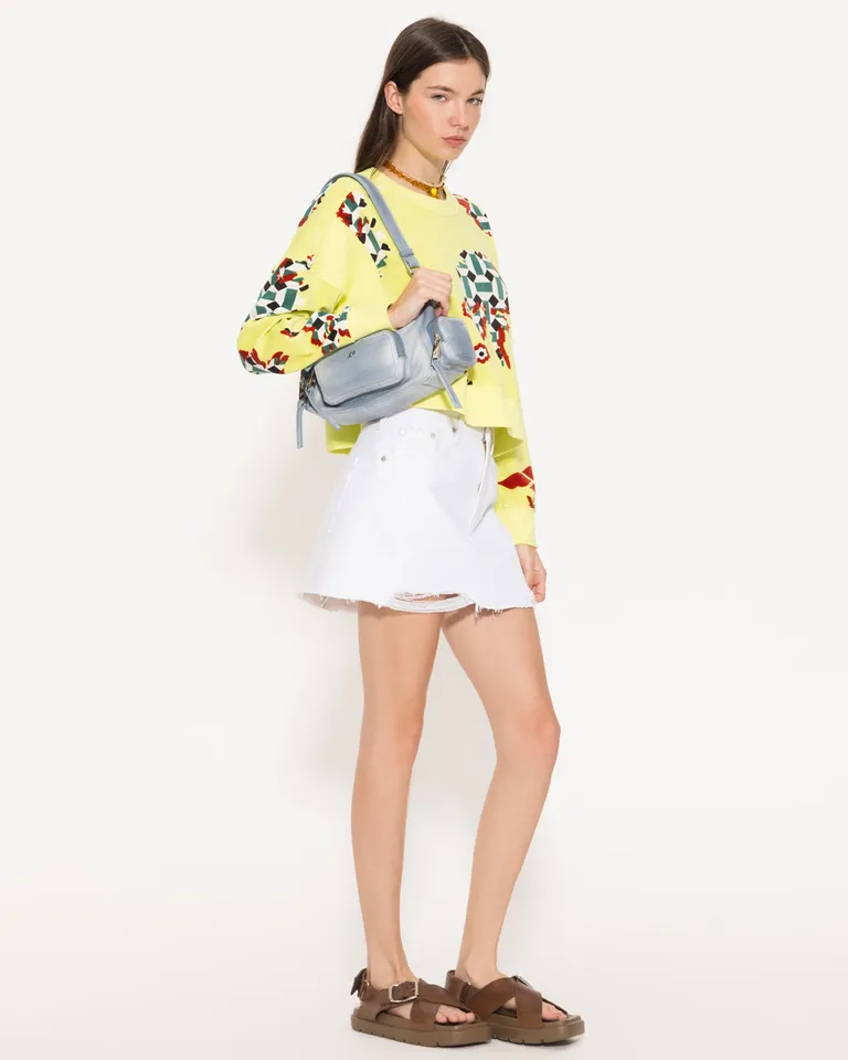 Buzo de plush estampado con detalles en rib y bordado distintivo de Jazmin Chebar en Buzos y Sweaters para argentina