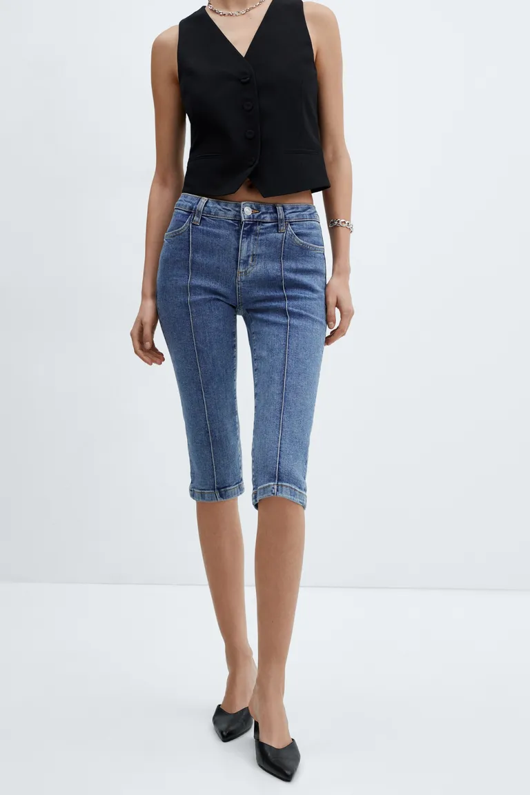 Jeans capri costuras decorativas de Mango en Pantalones para argentina