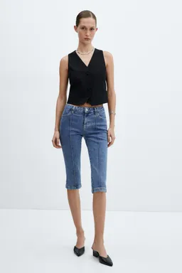 Jeans capri costuras decorativas de Mango en Pantalones para argentina