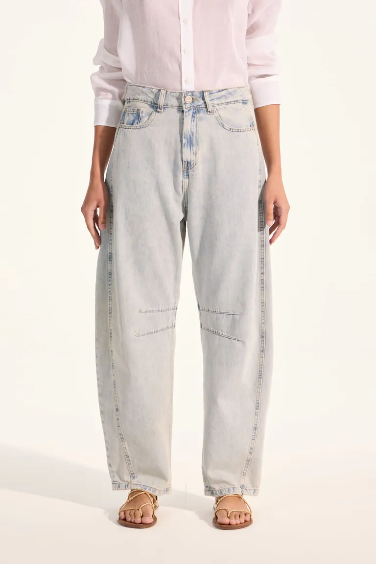 Pantalón de corte ancho y suelto con detalles en las rodillas y laterales de Portsaid en Pantalones para argentina