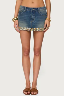 Minifalda shaina denim iridescent de Edikted en Faldas para argentina