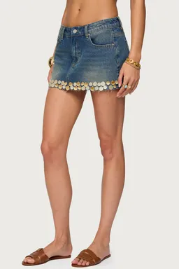 Minifalda shaina denim iridescent de Edikted en Faldas para argentina