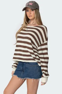 Sweater rayas oversized anney de Edikted en Buzos y Sweaters para argentina