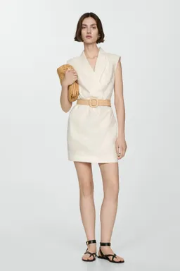 Vestido lino con cinturón de Mango en Vestidos para argentina