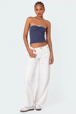 Top strapless textura waffle kacey de Edikted en Tops para argentina