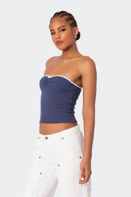 Top strapless textura waffle kacey de Edikted en Tops para argentina