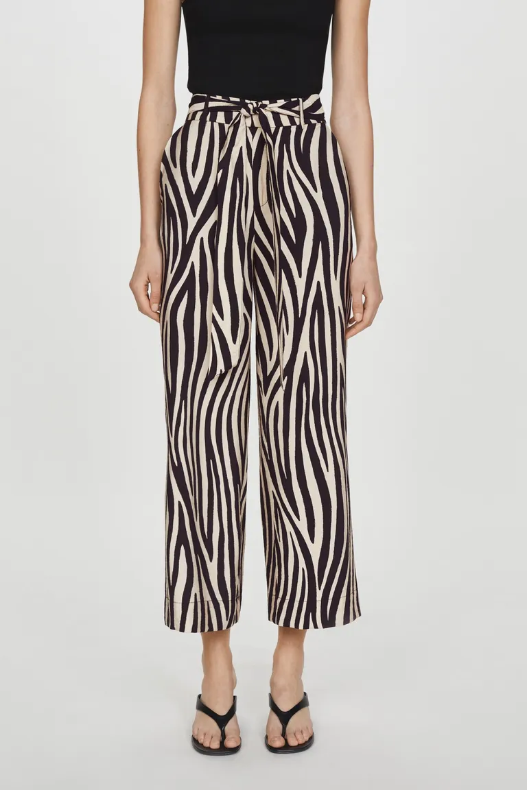 Pantalón estampado con lazo de Mango en Pantalones para argentina