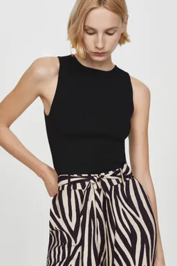 Pantalón estampado con lazo de Mango en Pantalones para argentina