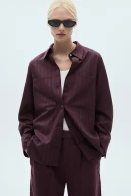 Sobrecamisa rayas diplomáticas de Mango en Camisas para argentina