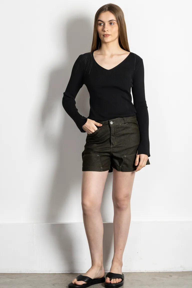 Shorts de gabardina con detalles aplicados y bolsillos en diagonal de Kill en Shorts para argentina