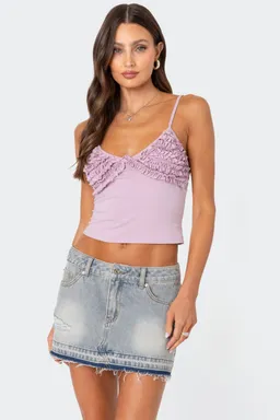 Musculosa veda con volados de Edikted en Tops para argentina