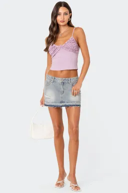 Musculosa veda con volados de Edikted en Tops para argentina