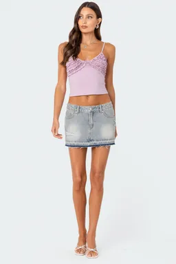 Musculosa veda con volados de Edikted en Tops para argentina