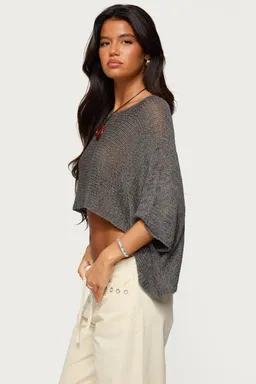 Top crop tejido oversized laline de Edikted en Tops para argentina