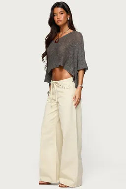 Top crop tejido oversized laline de Edikted en Tops para argentina