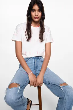 Jeans recto roto de Mango Teen en Pantalones para argentina