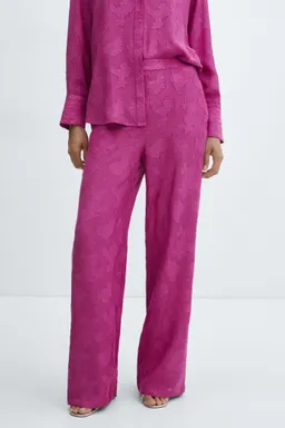 Pantalón fluido bordado de Mango en Pantalones para argentina