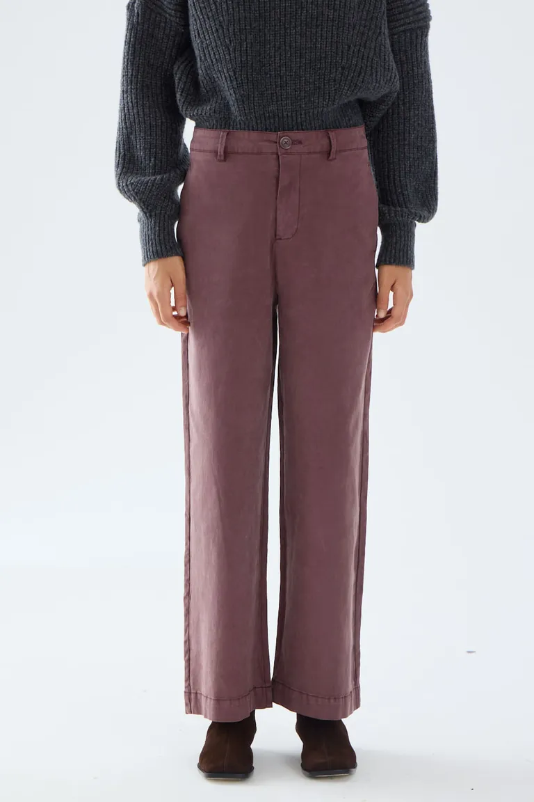 Pantalón tiro alto de calce amplio con bolsillos laterales y traseros de Portsaid en Pantalones para argentina