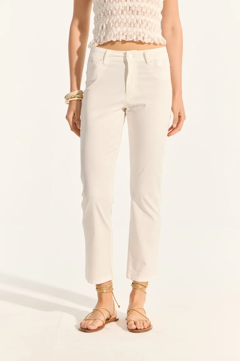 Pantalones rectos de tiro medio en tejido súper liviano y de calce cómodo de Portsaid en Pantalones para argentina