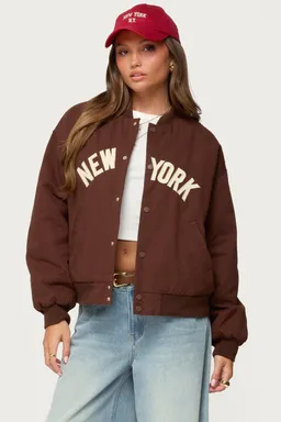 Campera bomber ancha big apple de Edikted en Chaquetas para argentina