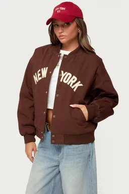 Campera bomber ancha big apple de Edikted en Chaquetas para argentina