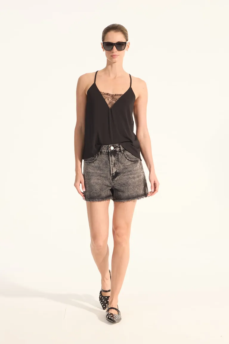 Musculosa con detalles de encaje - Diseño elegante y femenino de Portsaid en Tops para argentina