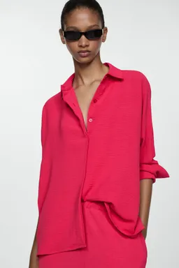 Camisa fluida con textura de Mango en Camisas para argentina