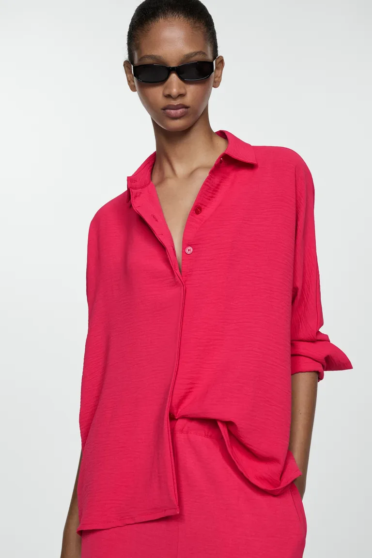 Camisa fluida con textura de Mango en Camisas para argentina