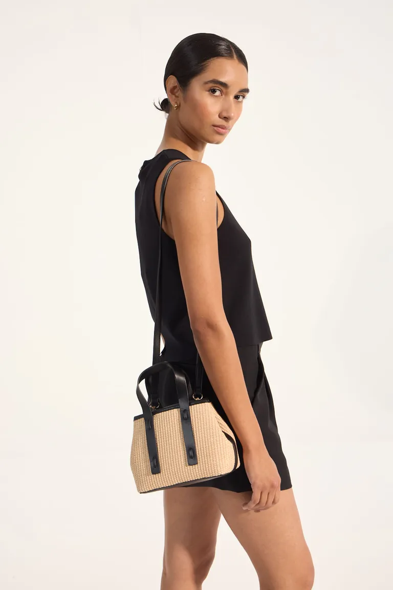 Cartera de rafia con detalles en piel sintética - Accesorio de moda para mujer de Portsaid en Bolsos y Carteras para argentina