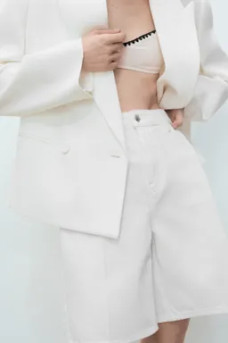 Bermudas rectas tiro alto de Mango en Pantalones para argentina